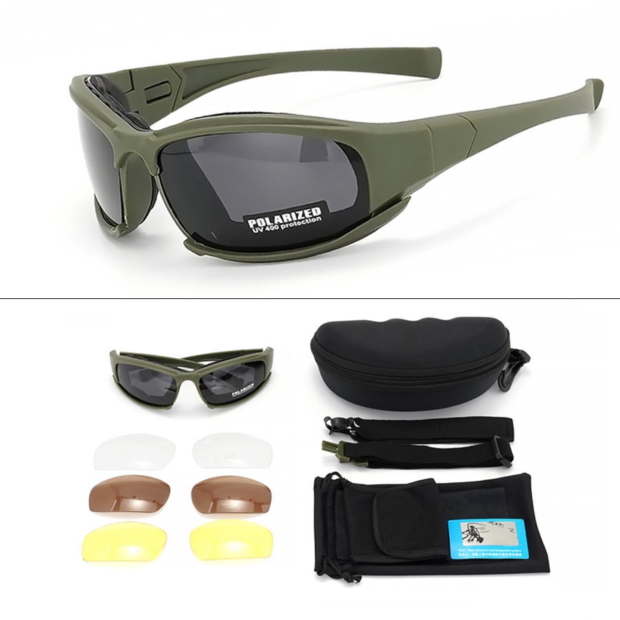 Gafas polarizadas a prueba de viento para motocicleta para hombre, Gafas de sol para motociclista, Gafas ahumadas, Bicicletas, todoterreno guapos: Champán