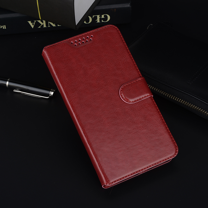 Leather Soft Case for Lenovo for Lenovo Vibe P1 P1M P70 P70T Flip Stander Wallet Case Cover Coque Holster: P1M / Red