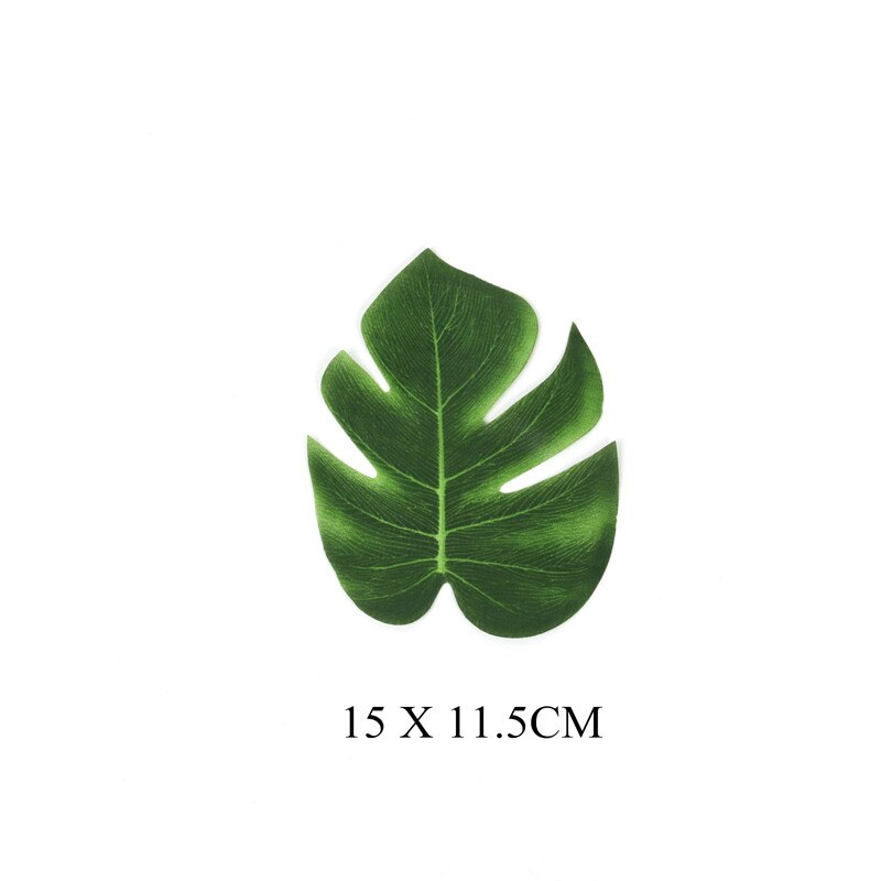 12pcs Green Artificial Tropical Palm Tree Monstera Leaves Wedding Home Garden Office Bedroom Decoration Photography Background: 15cm