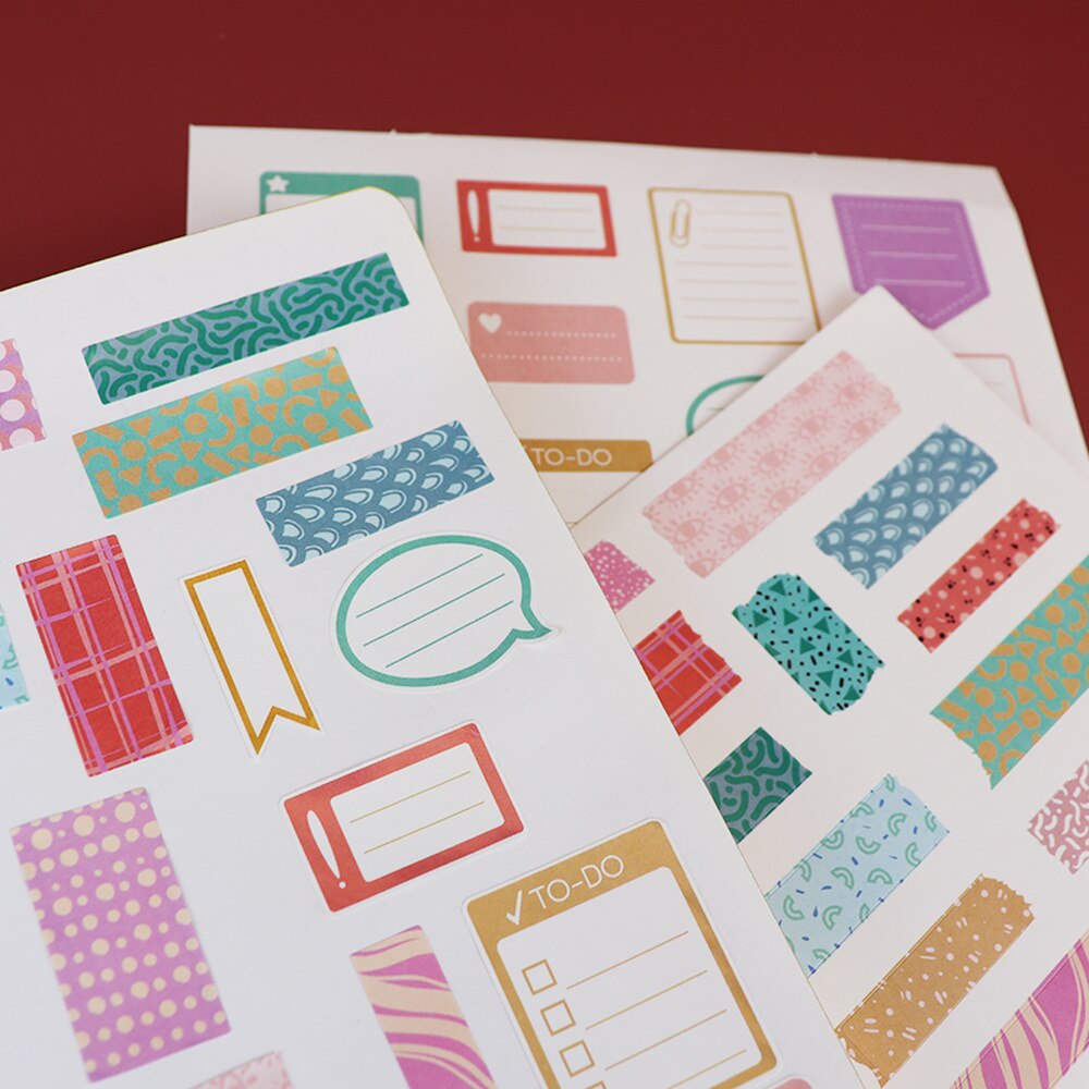 12/18/30PCS Planner Paper Stickers Tab DIY Diary Bullet Journal Scrapbooking Label Decoration Stickers For Notebooks Stationery