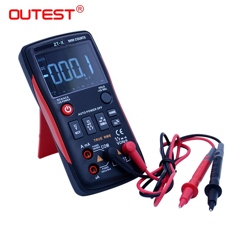 True-RMS Digital Multimeter Button 9999 Counts Auto/Manual With Analog Bar Graph AC/DC Voltage Ammeter Current Ohm RM409B