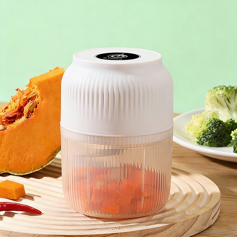 320ml elektriska mini vitlökshackare usb chilipepparkvarn köksverktyg för att krossa vitlök ingefära grönsaker barnmat: Vit