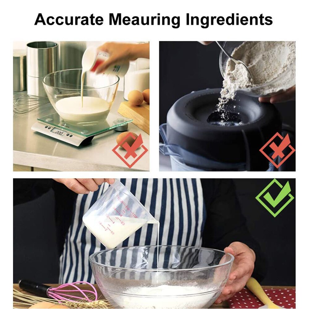 Taza medidora de silicona de 250/500ml, herramienta de medición para cocina, jarra para Caño, herramienta para hornear para mantequilla y agua