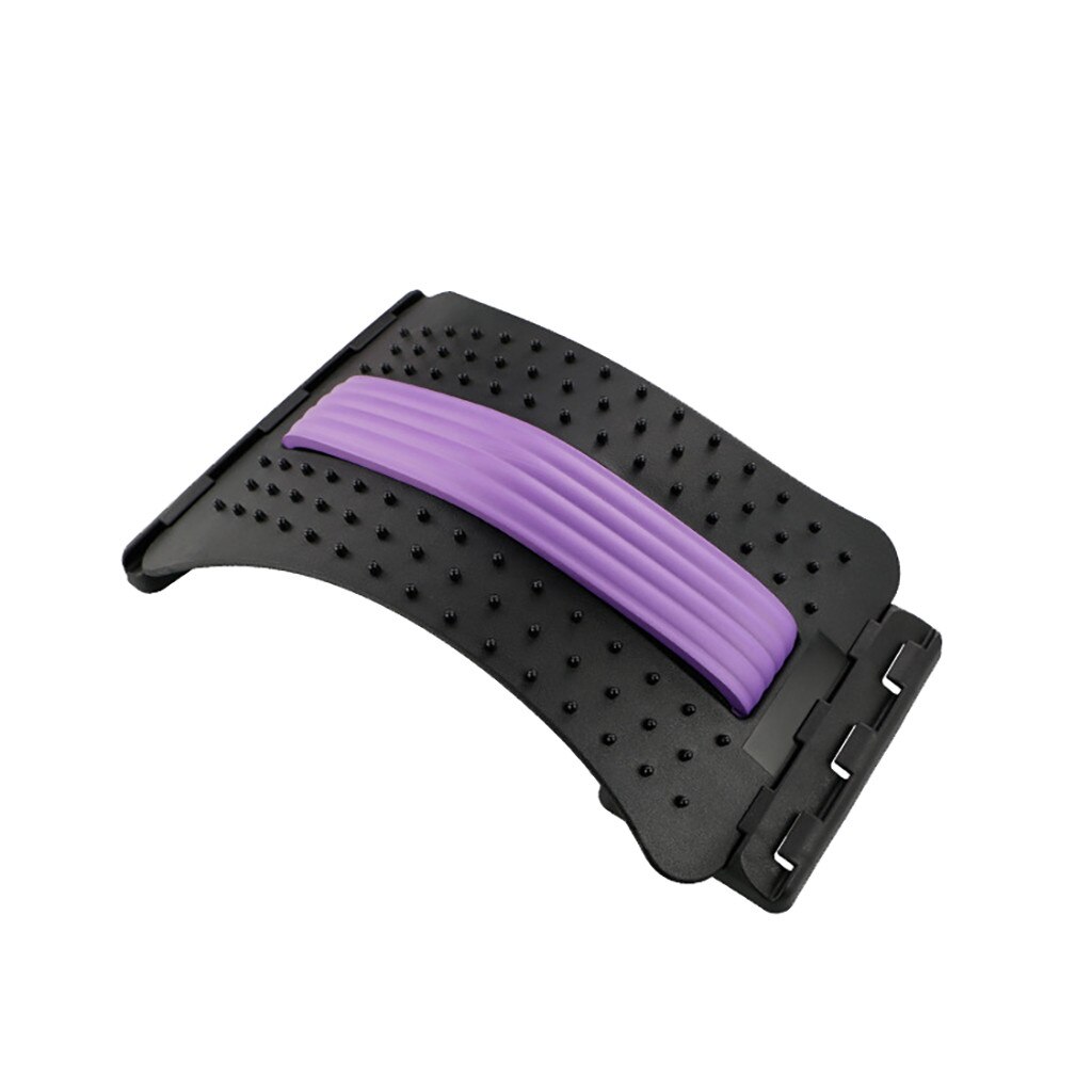 Equipo de estiramiento, masajeador de espalda, camilla de Fitness, soporte Lumbar, relajación, alivio del dolor Espinal, quiropráctico: Morado