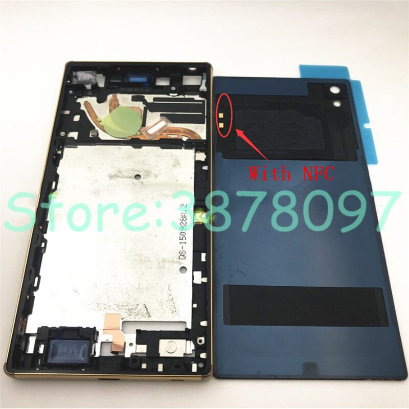 Original For Sony Xperia Z5 Premium Z5 Plus Z5p E6853 E6883 E6833 Middle Frame Front Faceplate Bezel Housing+battery case cover
