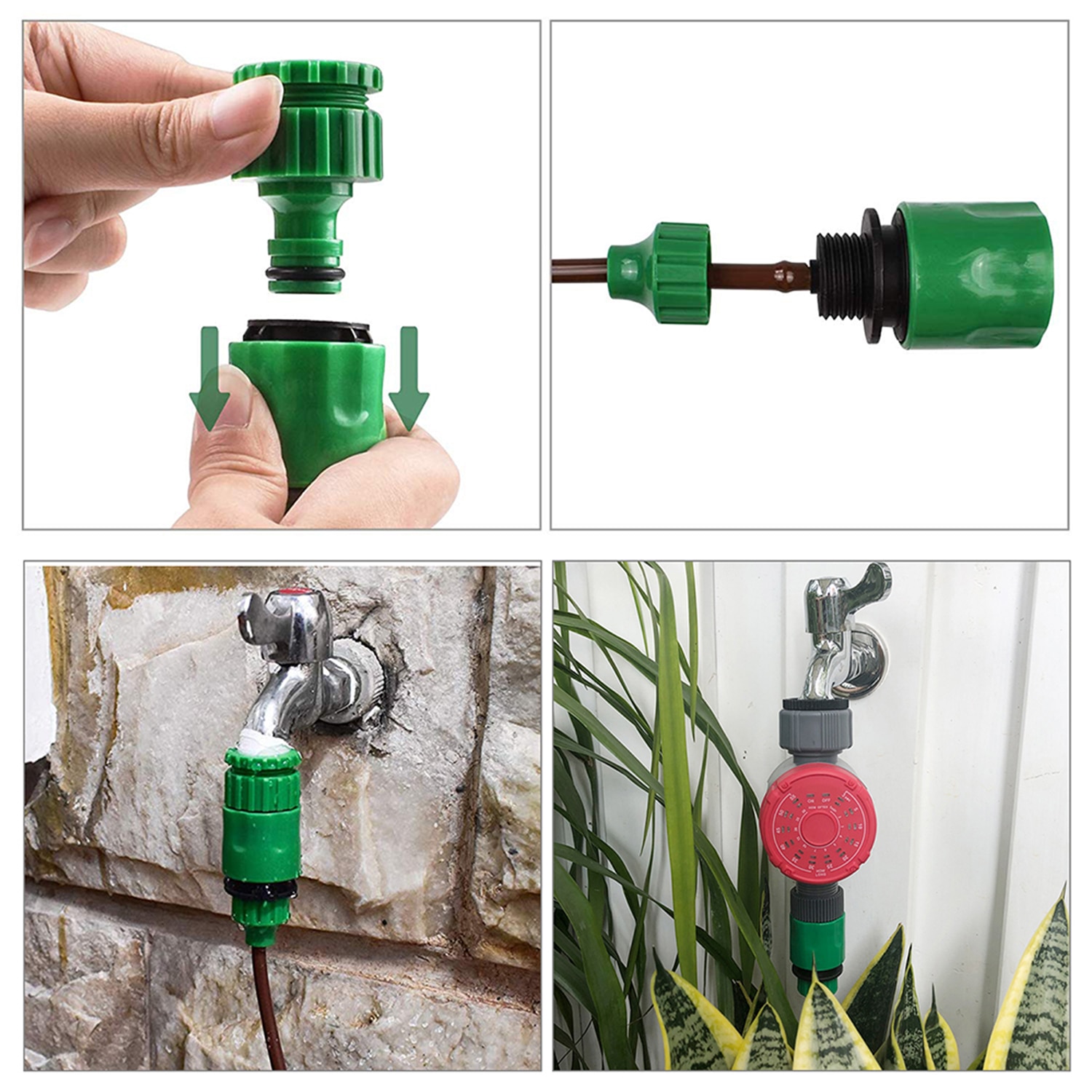 Dimma bevattning sprinklersystem bevattning vatten timer styrenhet distribution slang vattning dropp kit automatisk bevattning