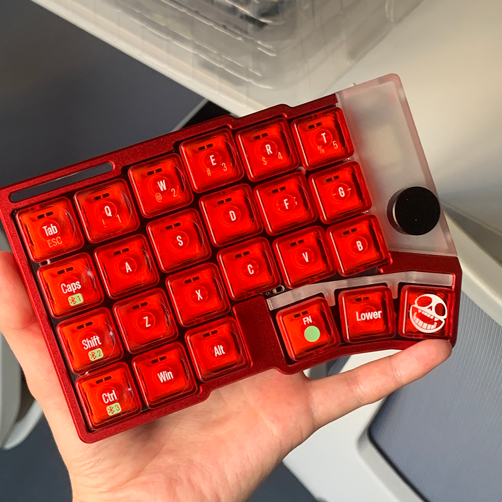 Produktbild von 10 Stück KAILH Choc V2 Mechanische Schalter – Flaches Profil, Taktil/klick/linear, 50 Gf, 5-polig, Rot, Für DIY-Tastaturen