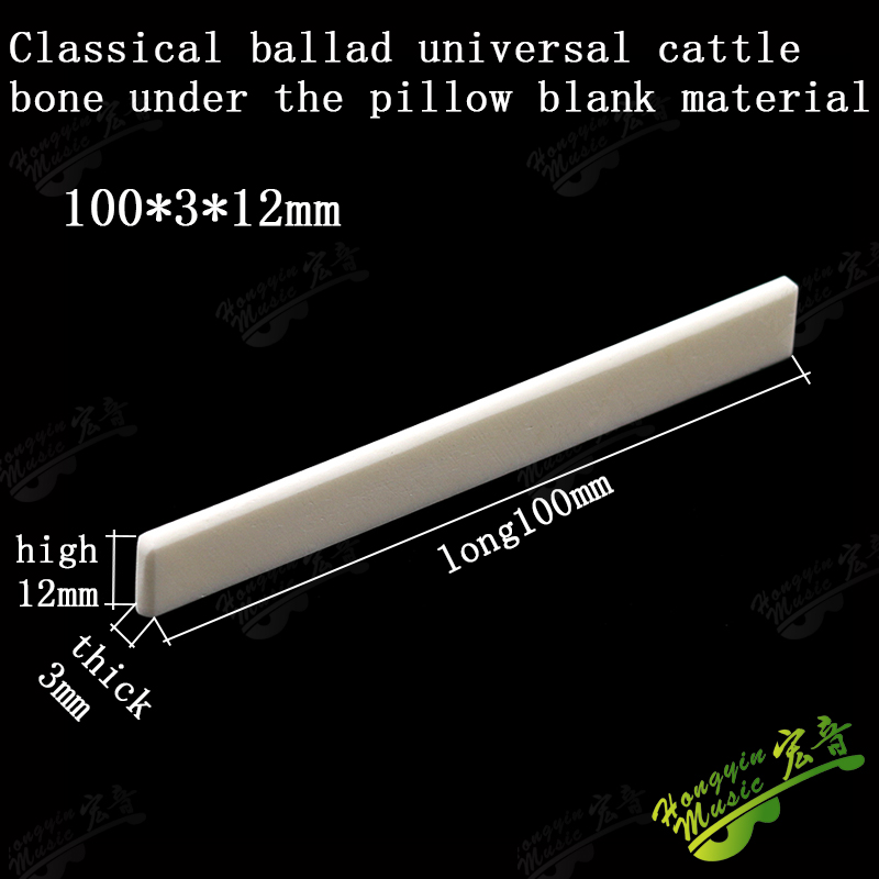 1 SET Ox bone 6 String Guitar Bridge Saddles Part For Folk Acoustic Guitar single saddle 72mm 74mm 76mm 80 100mm 43mm nut blank: 100MM x 3MM x 12MM
