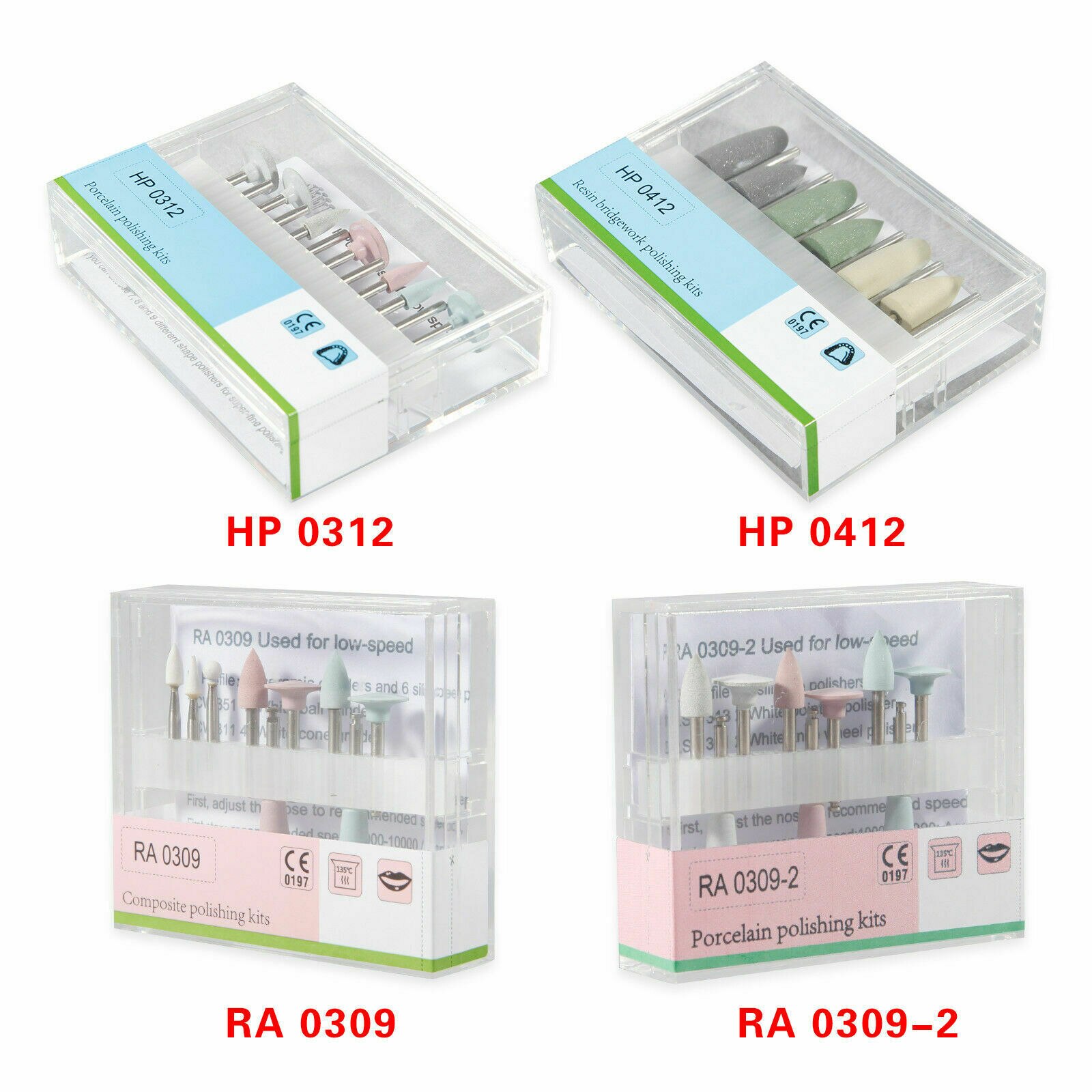 Dental Lab Dental Equipment Teeth Composite polisher Polishing Kit Low-speed Burs Drills Mixed/Tungsten Carbide Burs RA /HP 2.35