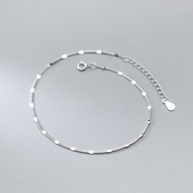 925 minimalistische fußkettchen aus sterlingsilber 21.5 cm ideal für damen, perfekt für strandpartys