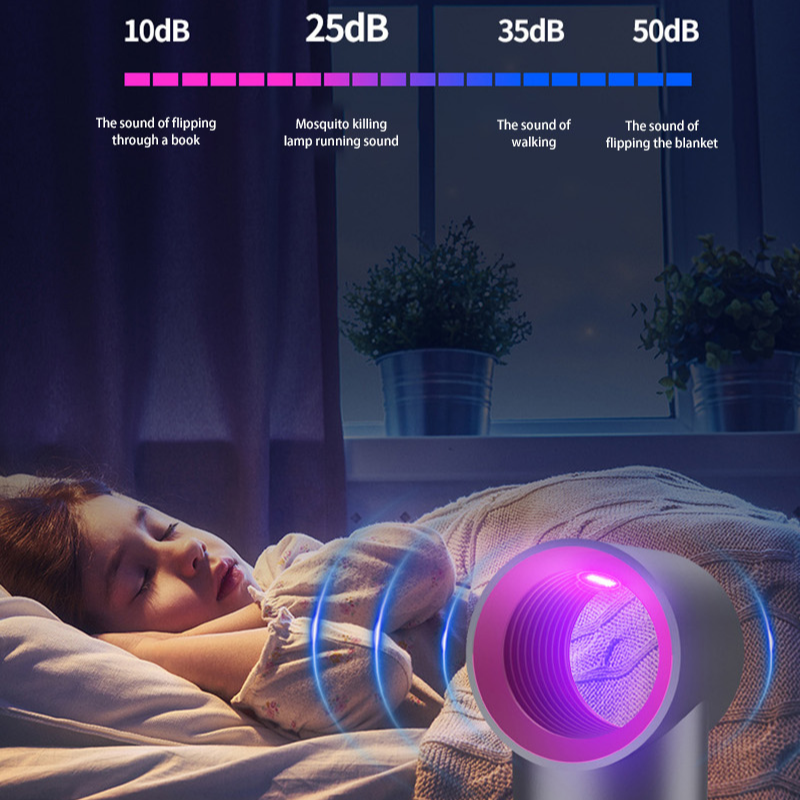 Elektrische muggenlamp, vliegenval, insectenverdelger, usb-aansluiting, draagbare, stille buitenlamp tegen muggen.