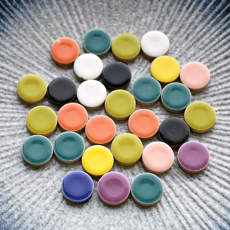 Azulejos de mosaico de porcelana de 50g, manualidades DIY, azulejos de cerámica, materiales para hacer mosaicos, piezas de hobby, artesanías a granel: Color amarillo luminoso