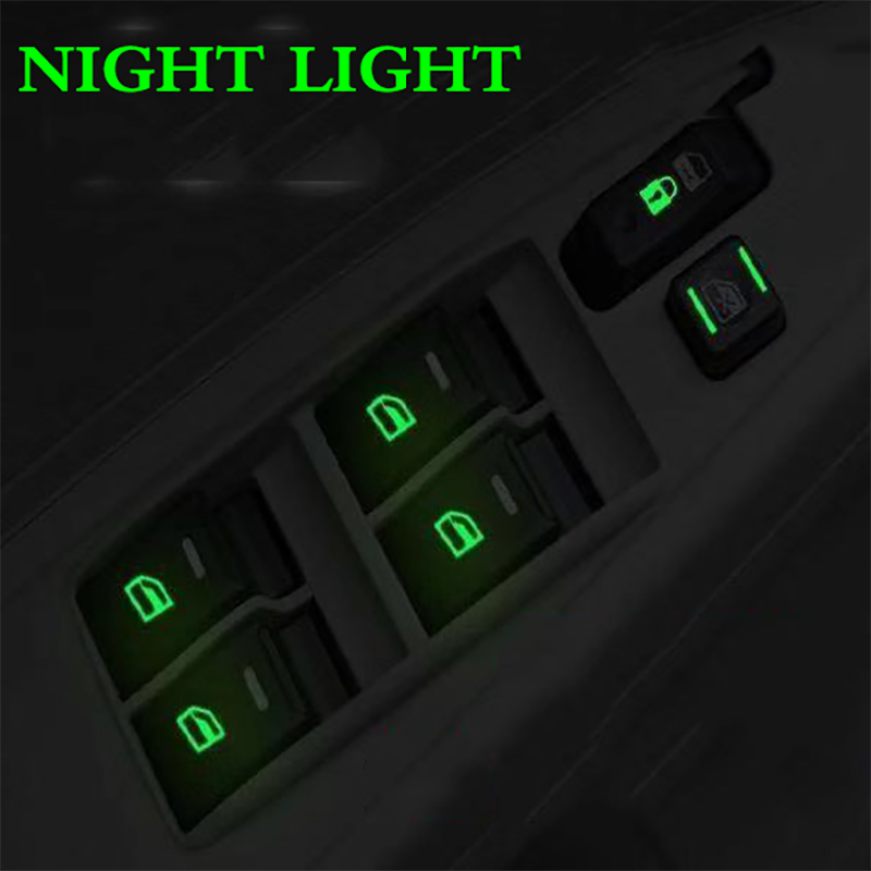 Auto Deur Raam Lichtgevende Knop Voor Alfa Romeo Giulia 159 156 147 Sticker Lift Venster Auto Sticker Auto Styling Lichtgevende stickers