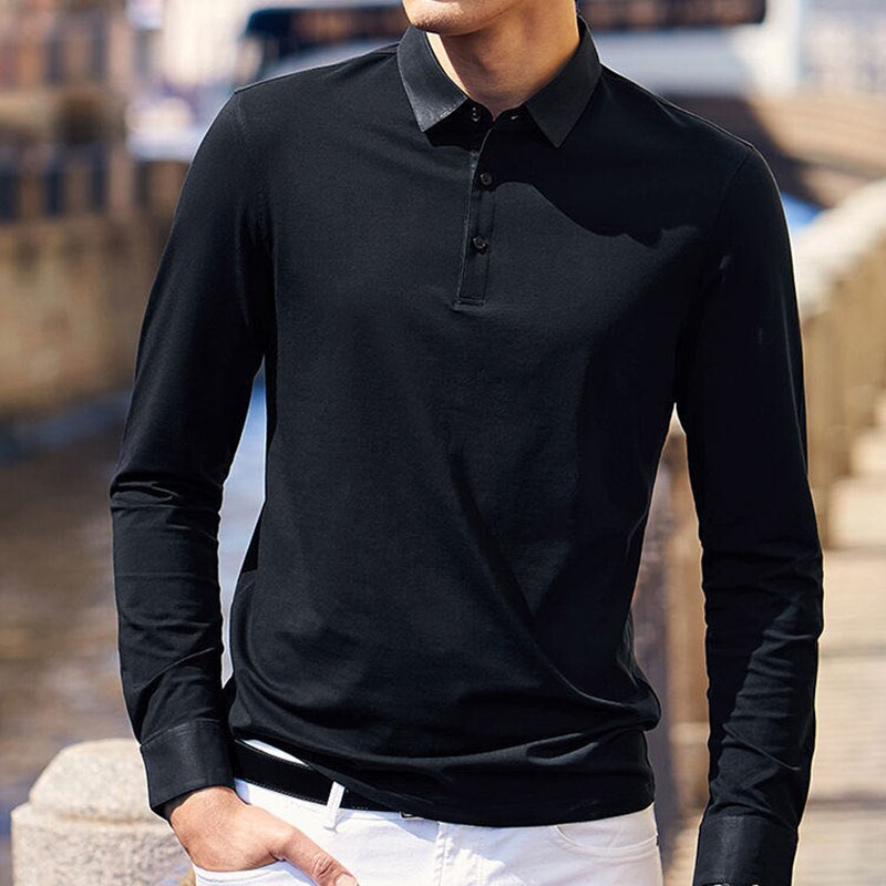 Sailwind Heren Henley T-shirt Met Lange Mouwen, Katoenen Casual Shirt