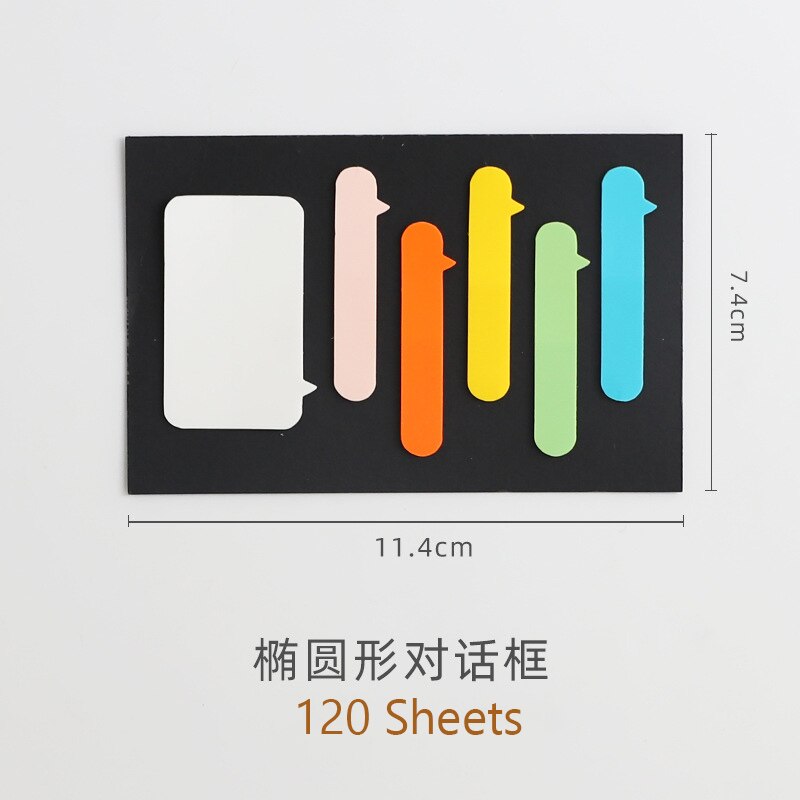 60/100/200 ark fluorescerende selvklæbende notatblok klæbende sedler bogmærke markør memo klistermærke papir studerende kontorartikler: 5 farver og hvid