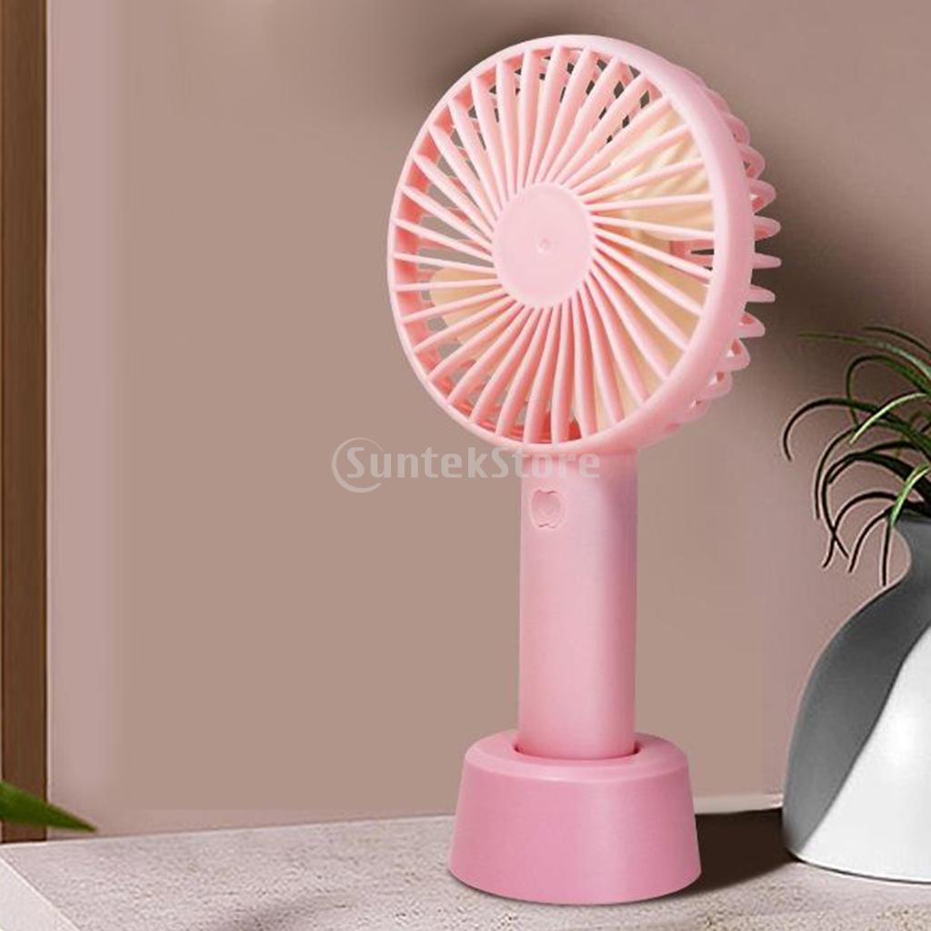 2-4pc Small Handheld Battery Operated Face Fan Portable & Rechargeable 3 Setting
