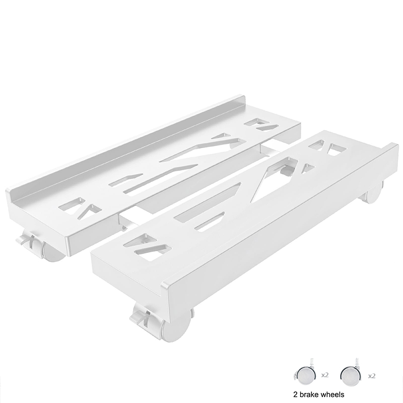 Wentylowany stojak na komputer PC wieża podstawka z 4 kółkami Pasuje robić większości komputerów PC, strąk biurkiem Uchwyt na procesor PC Wózek podłogowy PC pion: BIAŁY
