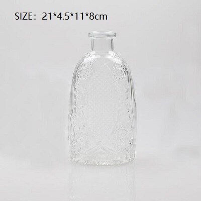 Nordisk relief glasvase blomsterarrangement hydroponisk vintage vase boligdekoration skyde rekvisitter til centerpieces til bryllupper: B stil -10
