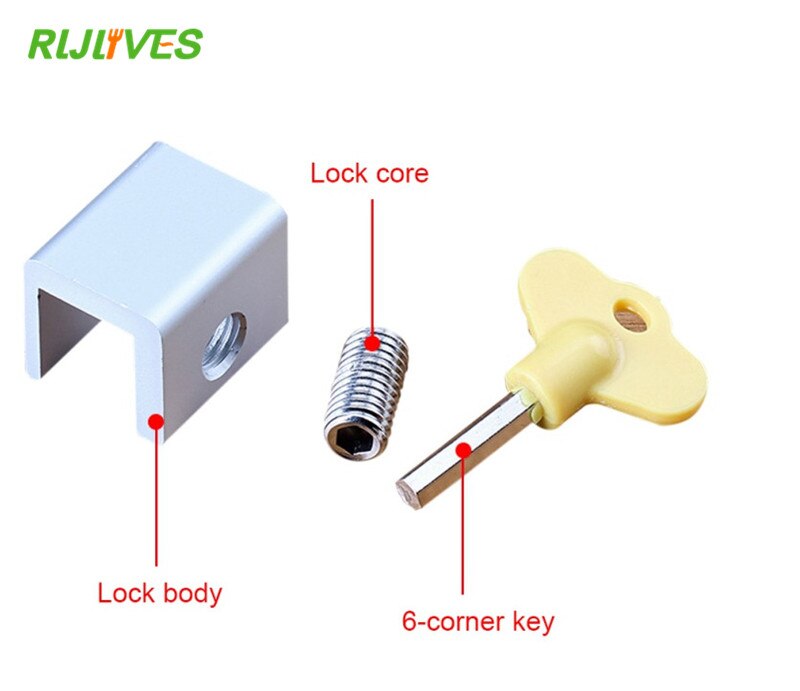 1Pc Move Window Child Safety Lock Sliding Windows Lock Kids Cabinet Locks Sliding Door Stopper Security Sliding Sash Stopper