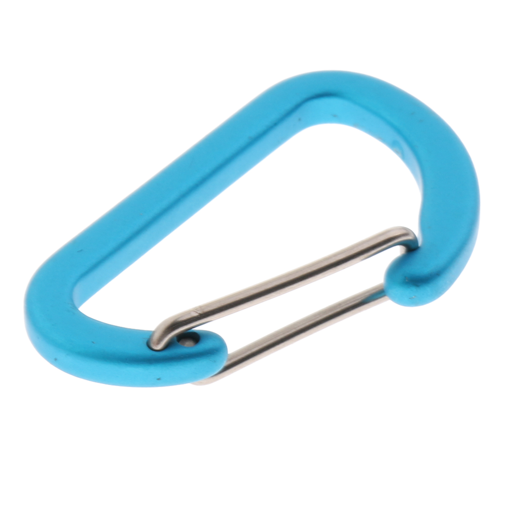 1pcs 4mm Mini Aluminum Alloy Carabiner Outdoor D Shape Quickdraw 1.57 x 0.96inch for Mountaineering Camping Hiking Travel