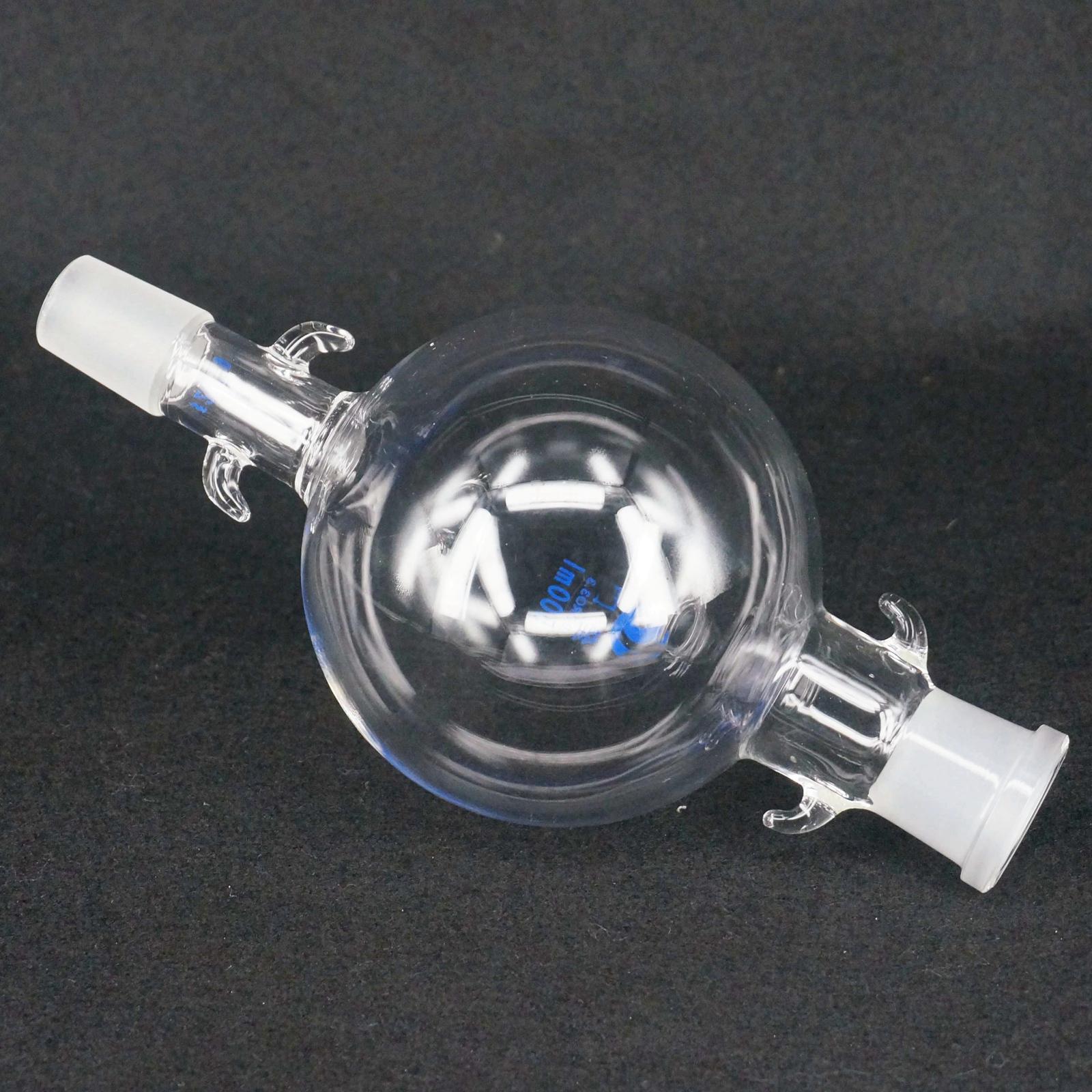Bola de depósito de solvente para cromatografía de vidrio de laboratorio, junta de 500ml, 24/29