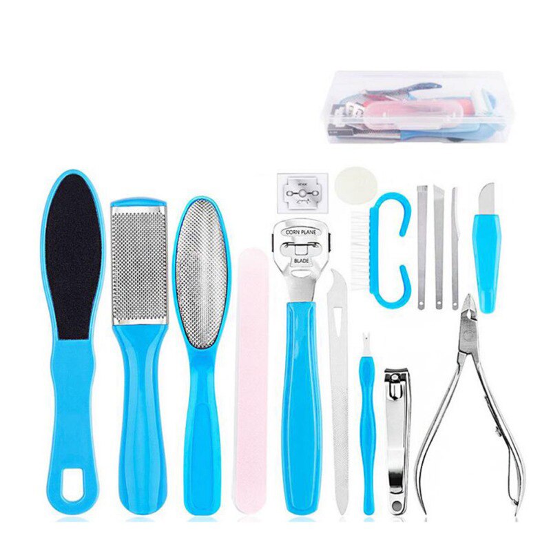 Kit Rasp Foot Pedicure Foot Foot Scrubber Pedicure Tools File Callu Remover Set Feet Exfoliating Scrubber Cleaner Dead Skin: 16pcs