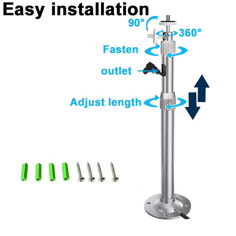 Uniwersalny statyw sufitowy robić projektora z otworem na śrubę 1/4, wysuwany uchwyt ścienny o 360 stopni, odpowiedni robić HY300, HY320mini, HY260 zawodowiec+
