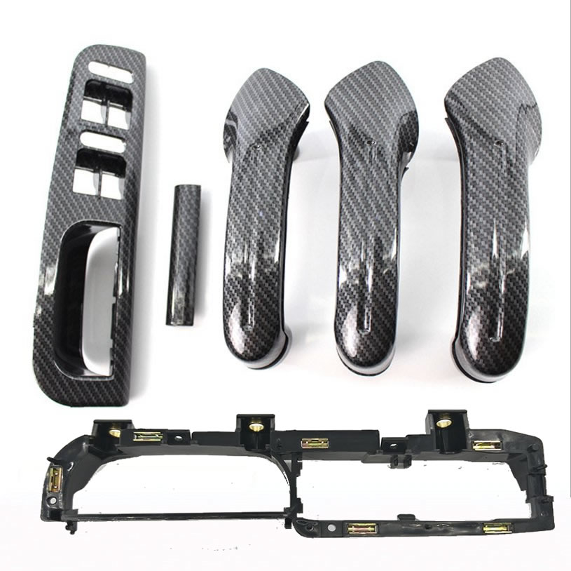 Manija de agarre Interior de estilo de fibra de carbono, reposabrazos de puerta Interior para: 1999-2004 Volkswagen Bora Golf 4 MK4 para Jet ta: Default Title