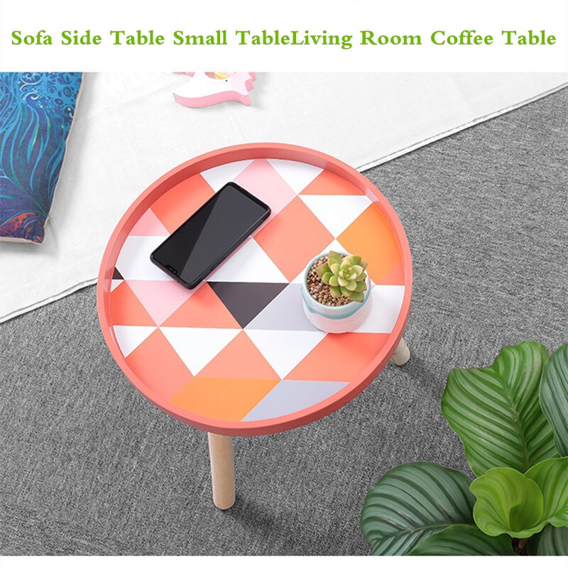 Bank Bijzettafel Kleine Tafel Woonkamer Koffietafel Sofa Meubels Bijzettafel Eenvoudige Salontafel Kleine Ronde Massief Houten lade