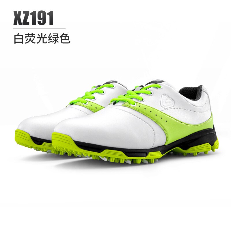 PGM damskie buty golfowe antypoślizgowe trampki podszycie polarowe damskie sportowe buty jesienno-zimowa Ecco wodoodporna odzież na co dzień XZ191: XZ191-white green / 35