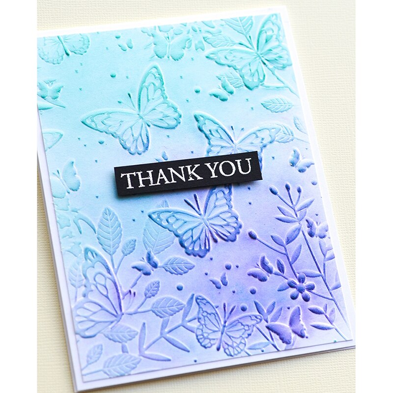 Carpeta en relieve para hacer diseños en 3D, Fondo de de mariposa, tarjeta de felicitación, álbum de recortes, sin sellos y troqueles de corte de Metal, novedad de