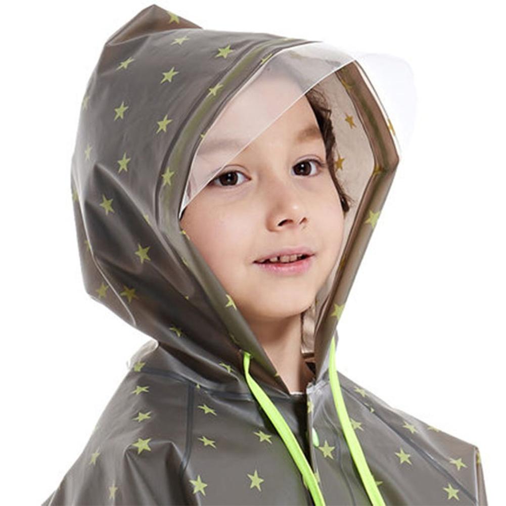 Niños niños piloto Impermeable Poncho EVA con capucha mochila cubierta Impermeable opción perfecta para la escuela viajes al aire libre caminar