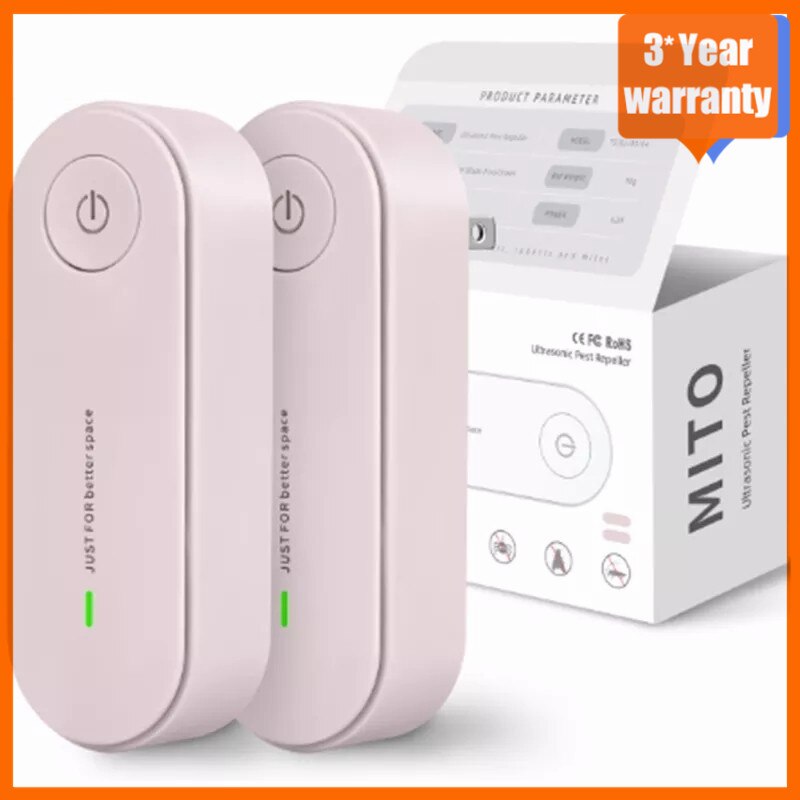 XIAOMI MITO Ultraschall Insekten Abweisend Elektronische Mückenschutz Mäuse Spinne Kakerlake Insektizid Schädlingsbekämpfung 2 Pack
