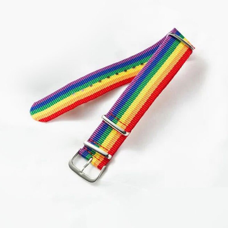 Nylon Rainbow Lesbiennes Gays Bisexuals Transgender Armbanden Voor Vrouwen Meisjes Pride Geweven Gevlochten Mannen Paar Vriendschap Sieraden