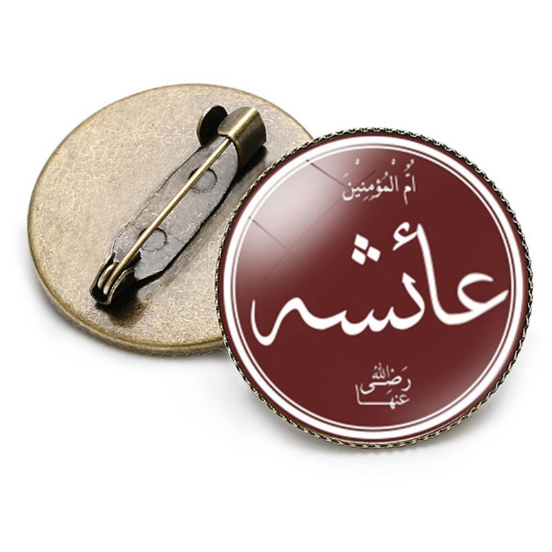 Metaal Glas Broche Vrouwen Charmant Kraag Pin Badge Moslim Islam Allah Sieraden Accessoires: 5