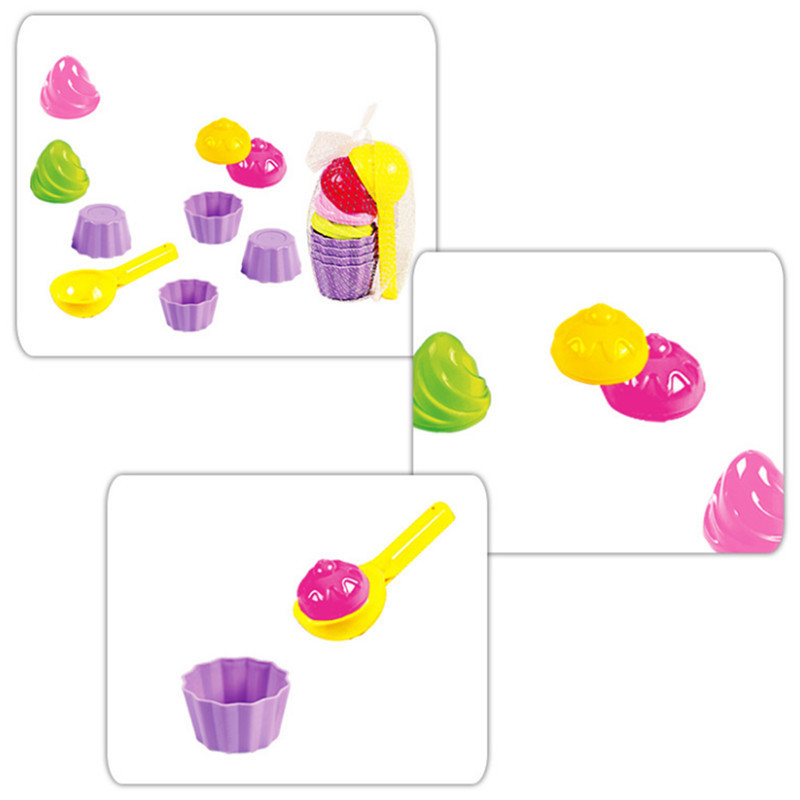 Kids Baby Strand Zand Speelgoed Kleine Cakevorm Lepel Ijs Pudding Strand Zand Baden Spelen Kinderen Outdoor Play 9 stks/set