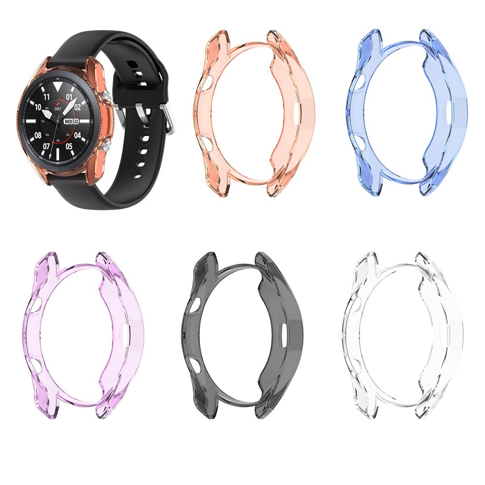 Fall für Samsung Galaxy Uhr 3 Strap 45mm/41mm TPU Überzogene Screen Protector Abdeckung Stoßstange Galaxy uhr 3 klar Fall schutz