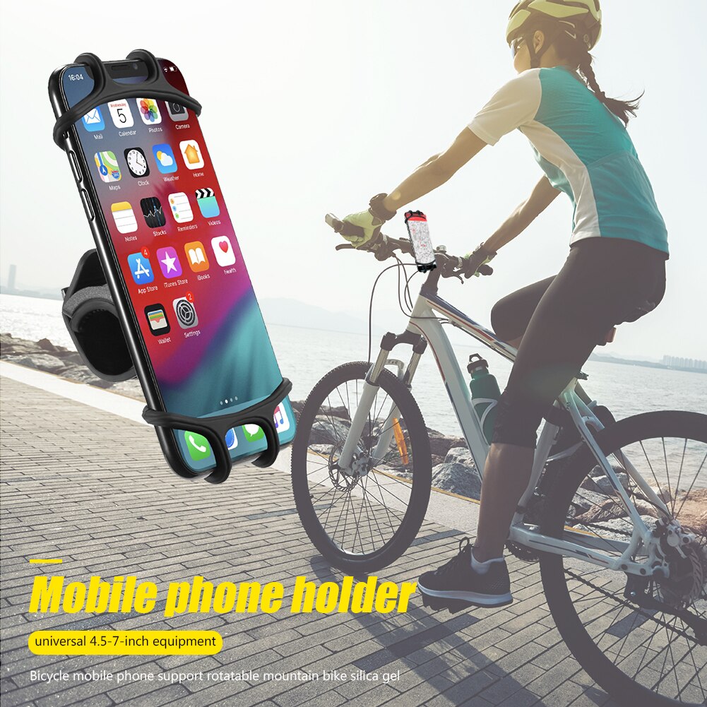 Mobiele Telefoon Houder Stand Racefiets Stuur Siliconen Rack Fiets Telefoon Ondersteuning Voor 4.5-7 Inch Telefoon