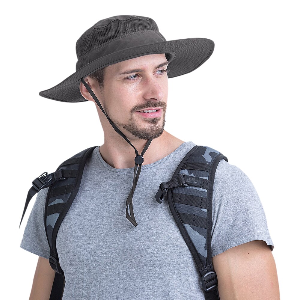Outdoor Sun Protection Bucket hats for women Men Summer Big Wide Brim Hiking Fishing Travel Fisherman Basin Sun Caps gorras: 4