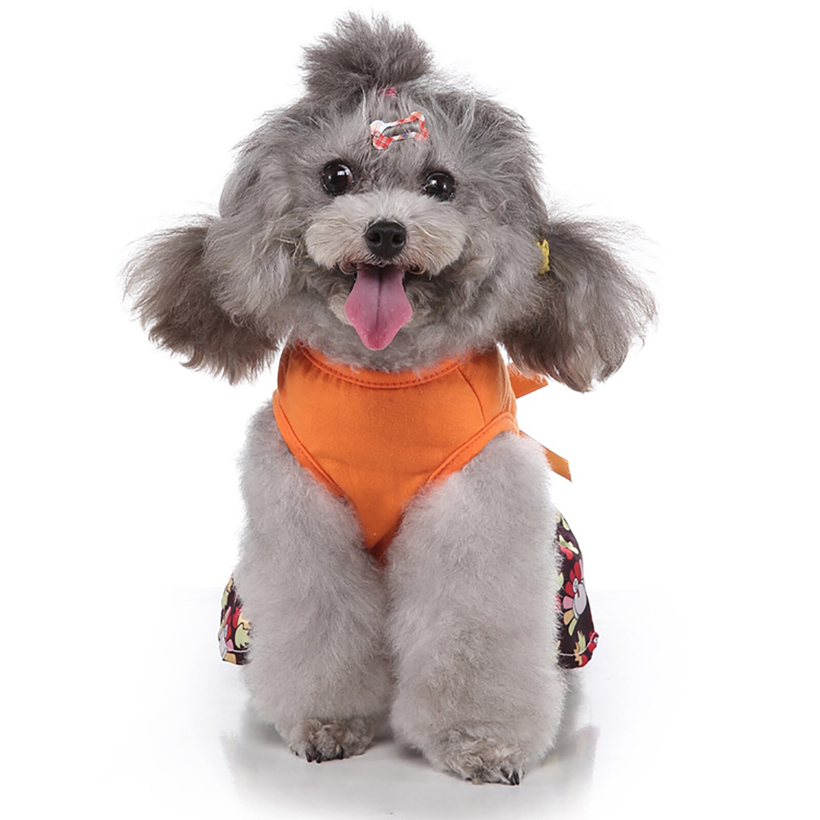 Ropa con falda de calabaza para perro, abrigo para mascota, chaqueta para Bulldog Francés, Chihuahua, disfraz de Halloween, suministros para mascotas
