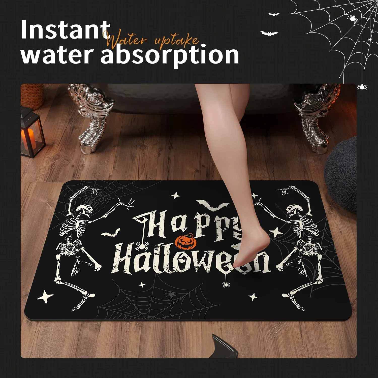 Halloween Geist bat matt Teppich weiche Kieselgur Super saugfähig schnell trocknende rutsch feste Gummi boden Teppiche