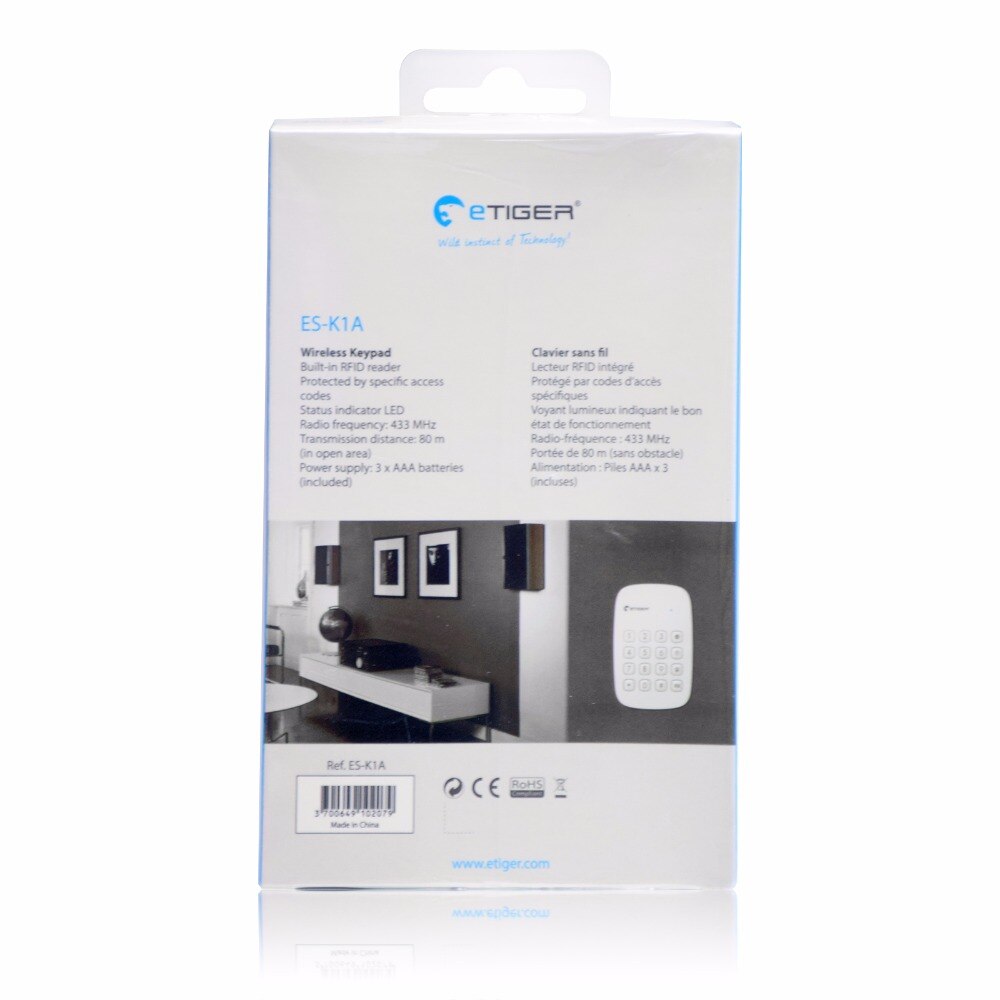 Wireless Touch K1A Keypad for eTIGER Home Security GSM Alarm System RFID Card Disarm Wireless Password Keypad