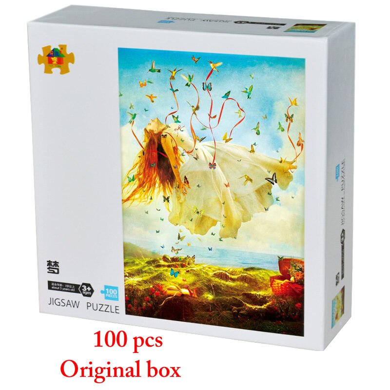 100 stücke von karton puzzle, verschiedene muster, pädagogisches pädagogisches spielzeug, geben kinder die beste geburtstag NSWOB: dream