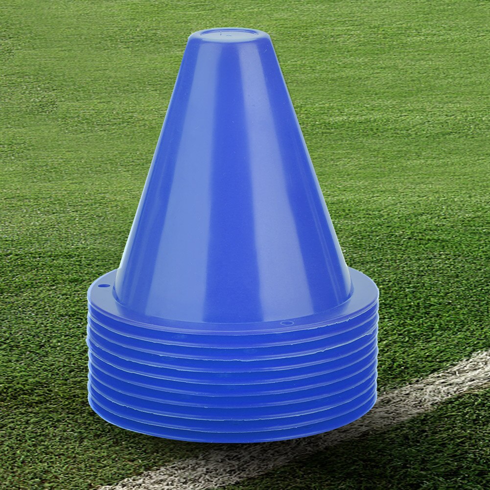 10 st 8.5cm plast bärbara fotbollstillbehör fotboll träning kon fotboll barriärer markör hållare tillbehör