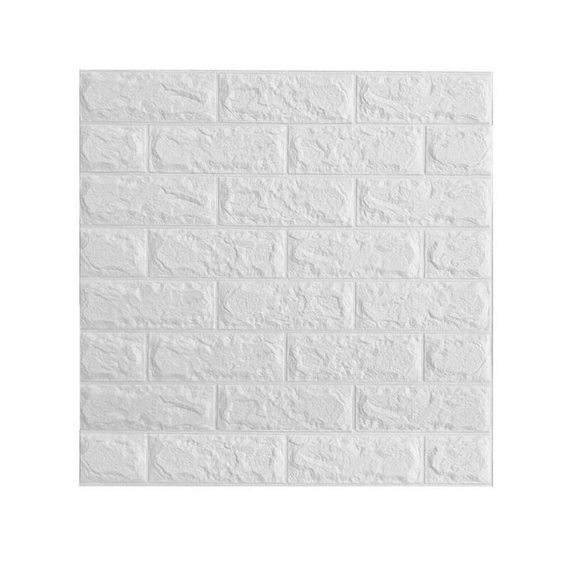 3D Brick Wallpaper Peel and Stick Panels Self-adhesive Foam Wall Paper Decal for Bathroom Kitchen Living Room Home Decoration: 50 white