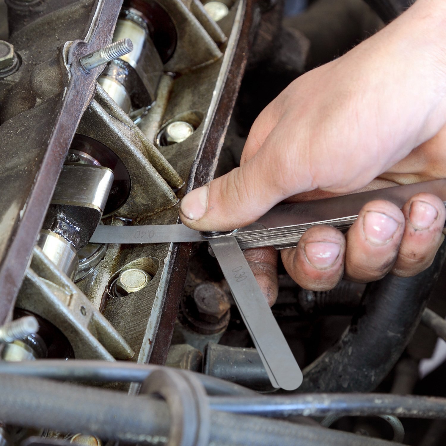 Feeler Gauge Tune Up Thickness Set 32 Blade IMP/METRIC With Brass G08