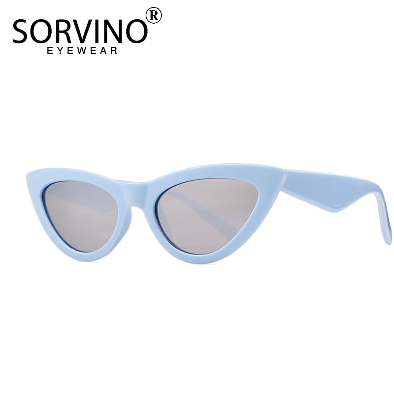 Sorvino Retro Rode Cat Eye Zonnebril Vrouwen 90 S Festival Platte Top Spiegel Cateye Zonnebril Fahion Lady shades N256