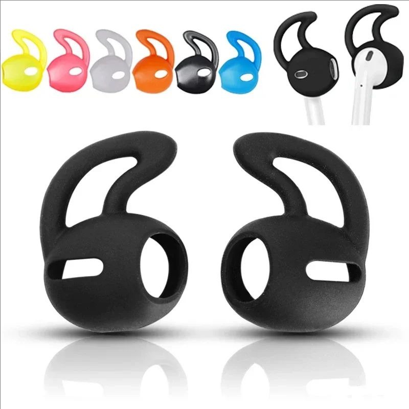 6/1 Paar In-Ear-Ohrstöpsel aus weichem Silikon für Airpods, schützende Ohrpolster, Kopfhörer-Cup-Ohrpolster mit Anti-Rutsch-Ohrbügel
