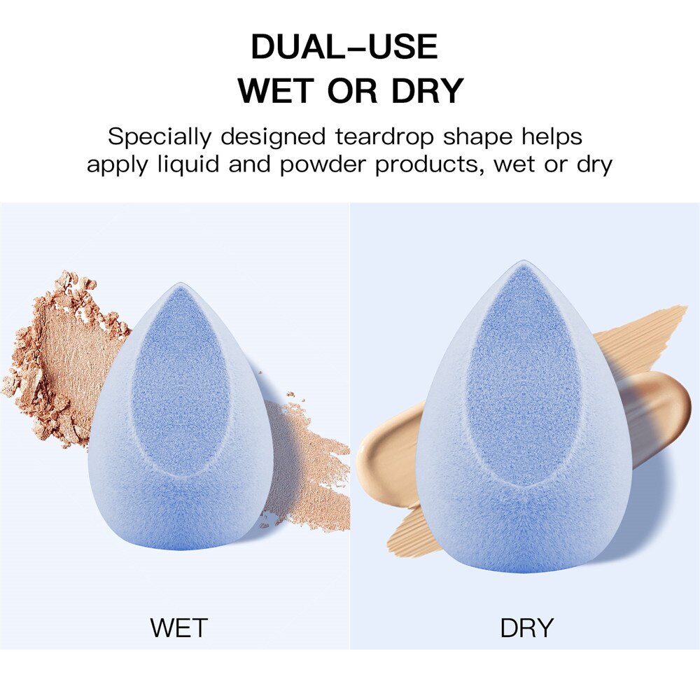 Blått ansikte makeup svamp puff ägg ansiktsbehandling kosmetisk concealer kräm foundation puder puff makeup foundation svamp puder makeup