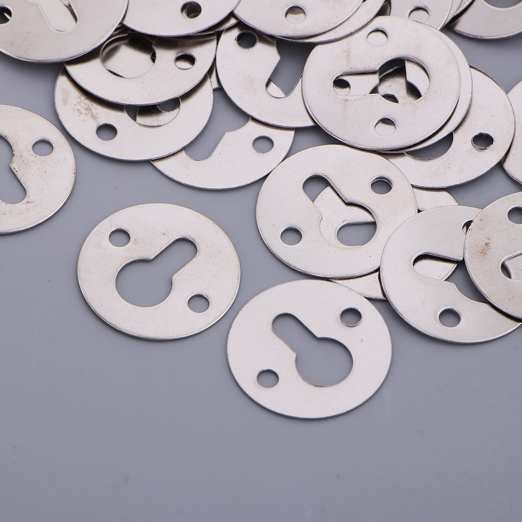 100 Stuks Silver Tone Metal Keyhole Hanger Fasteners Opknoping Haken Voor Foto Frames, Plank Spiegel Beugels
